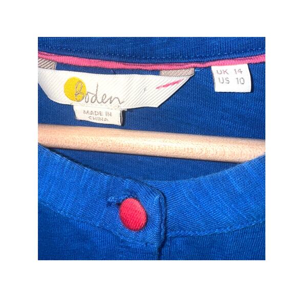 Boden Women’s Size 10 Blue Lightweight Cardigan Rainbow Button Front - Picture 4 of 4